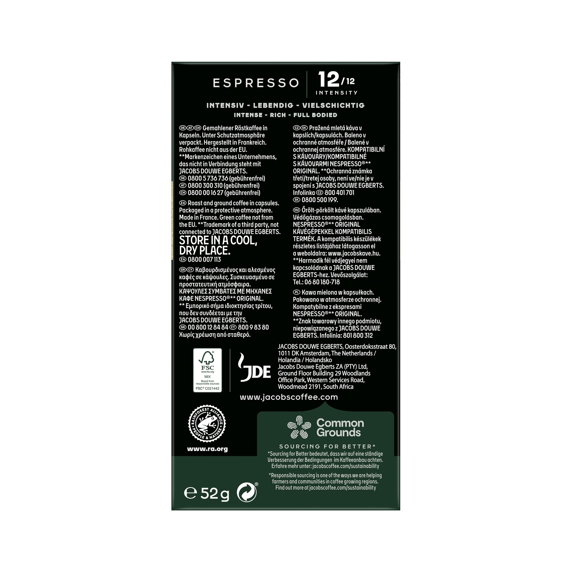 Kaffeekapseln Espresso Ristretto 12