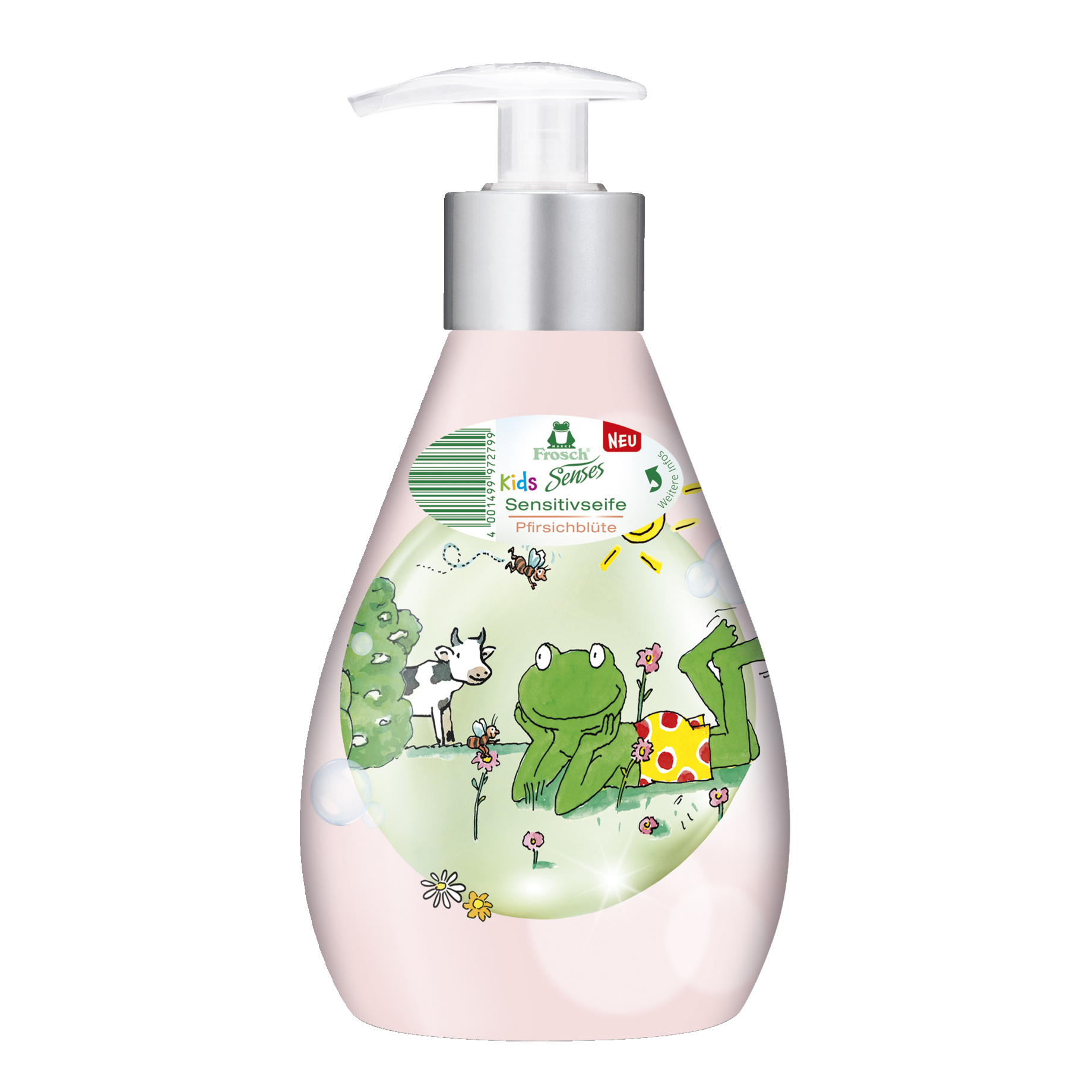 Kinderspülmittel, Pfirsichduft, Sensitive, Flasche mit Pumpe, flüssig