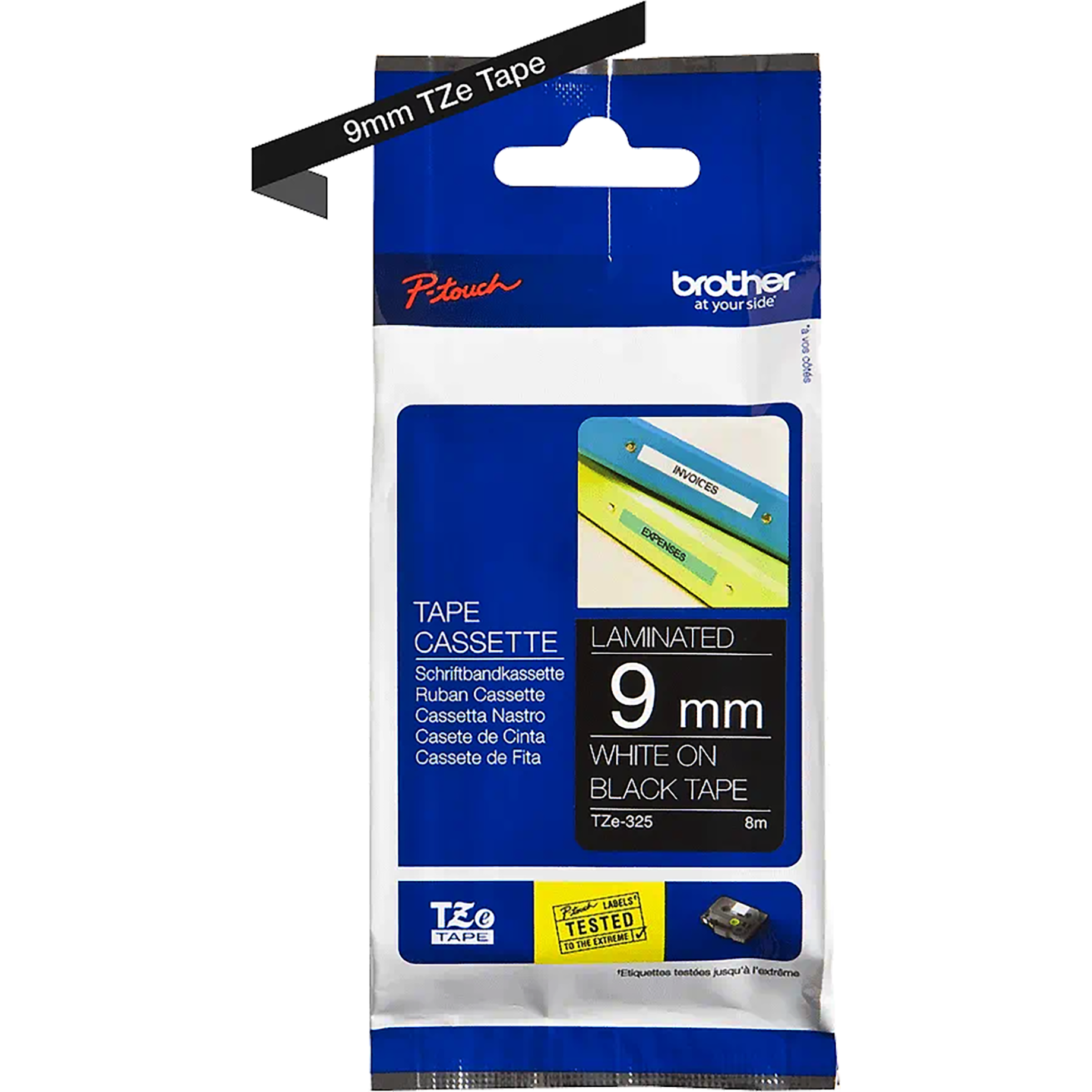 TZe-Schriftbandkassette für P-touch, laminiert