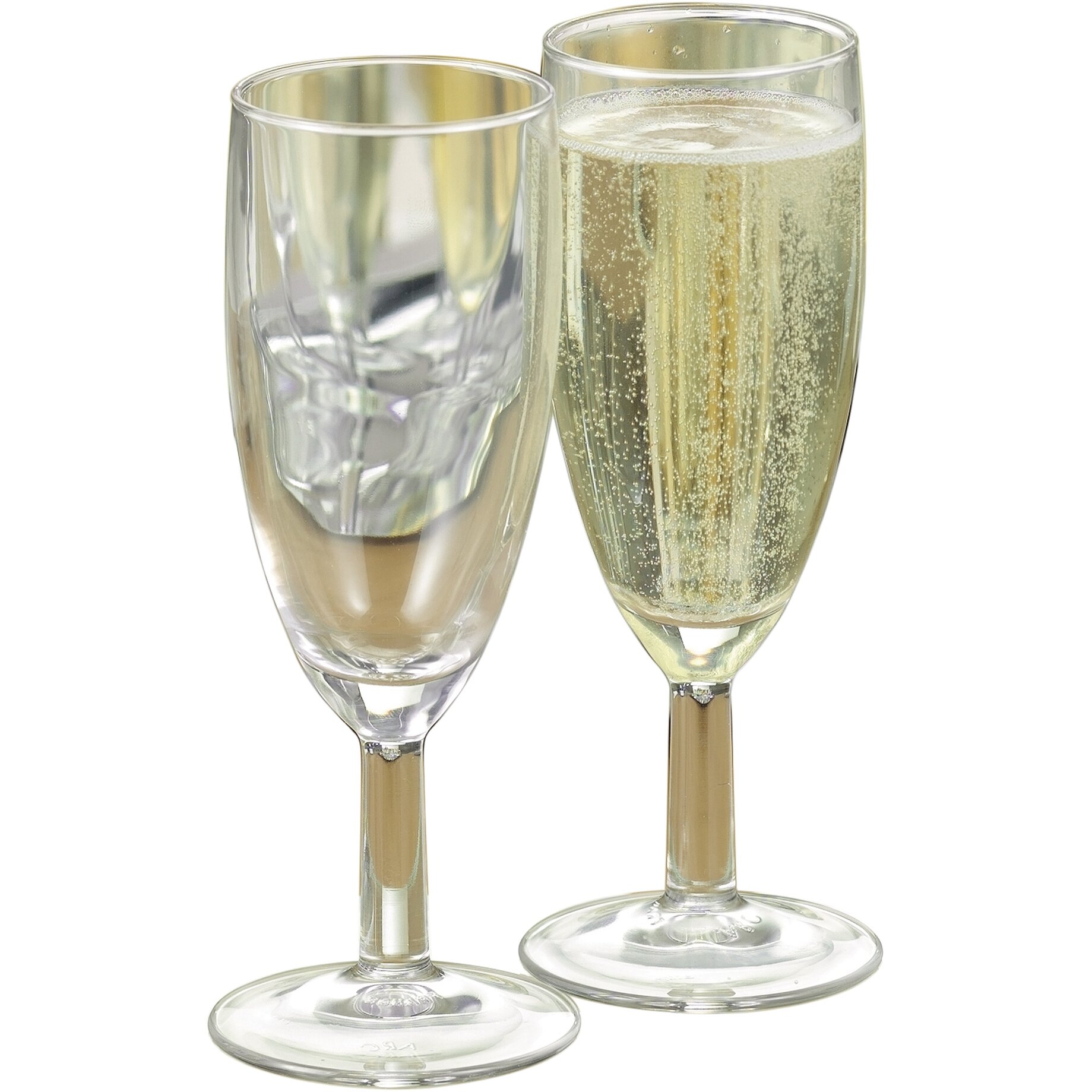 Sektglas, Champagnerglas, Stielglas, Bläschen-Glas, Glas mit Stiel