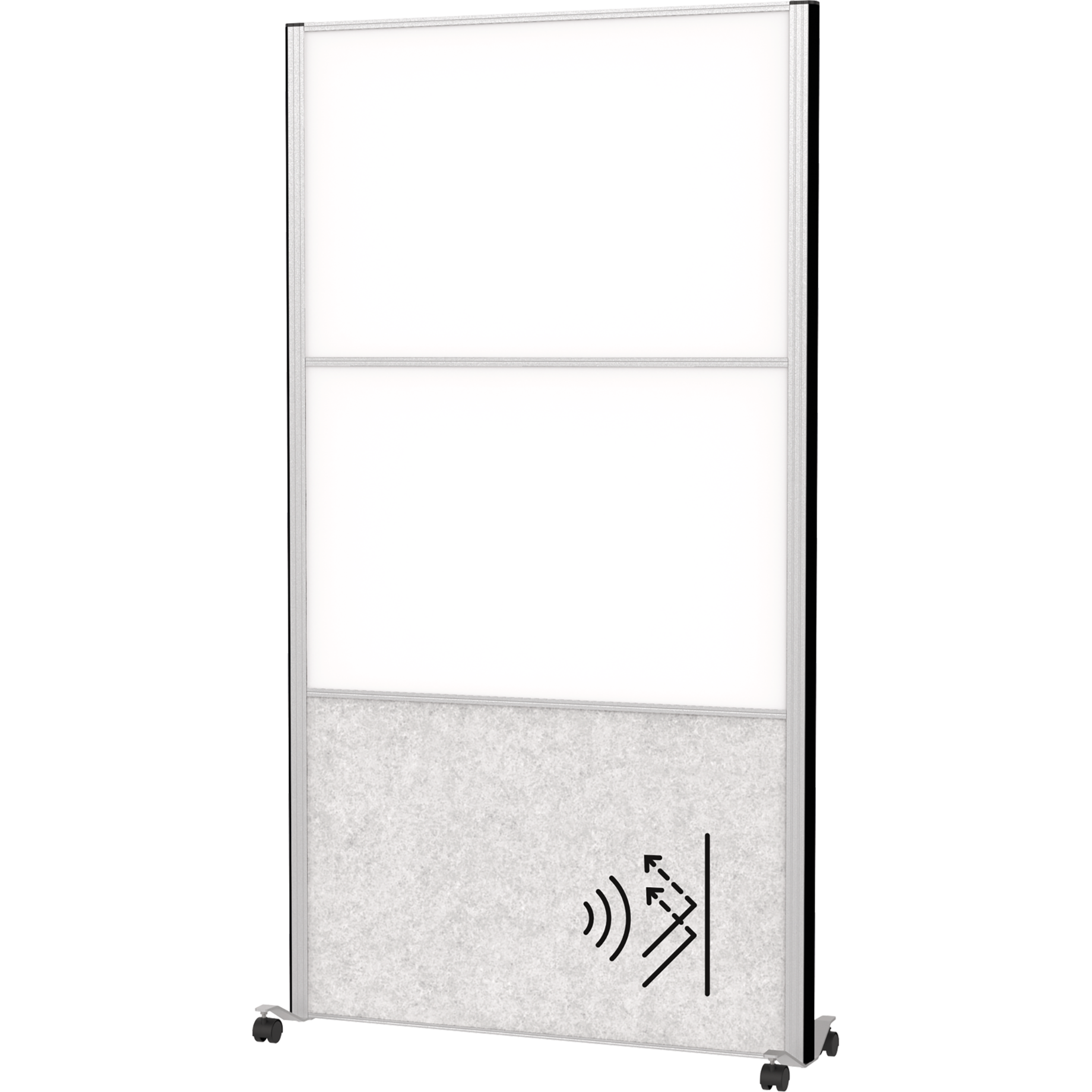 Stellwandsystem MAULconnecto, 2x Whiteboard, 1x Akustik
