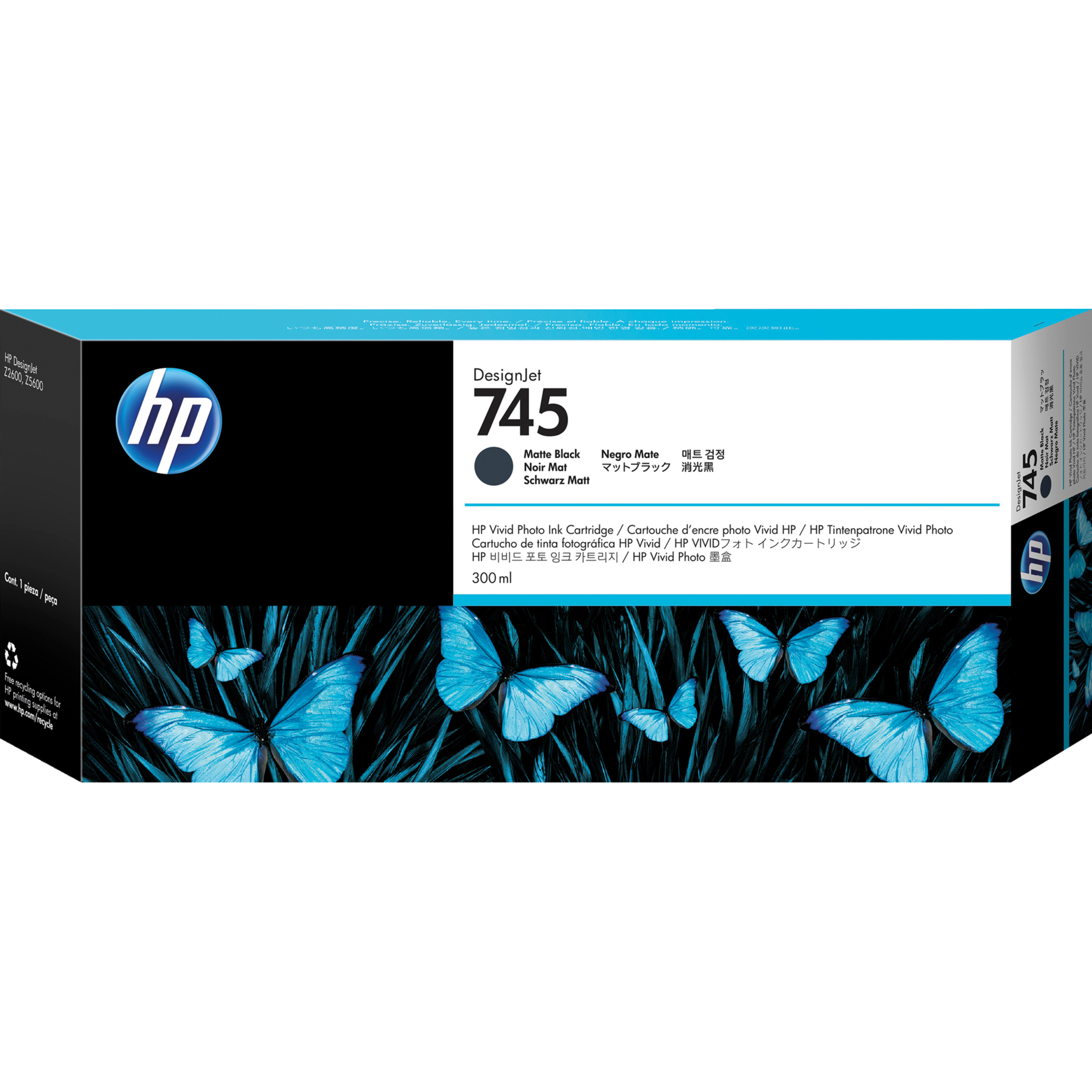 HP Tintenpatr Nr.745 300ml mattschwarz