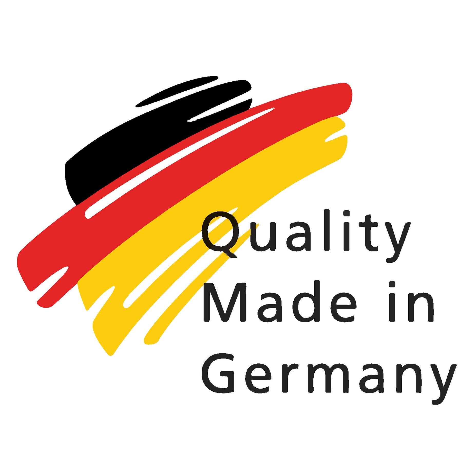 qualität, hergestellt in deutschland, logo, markenlos, deutsche flagge
