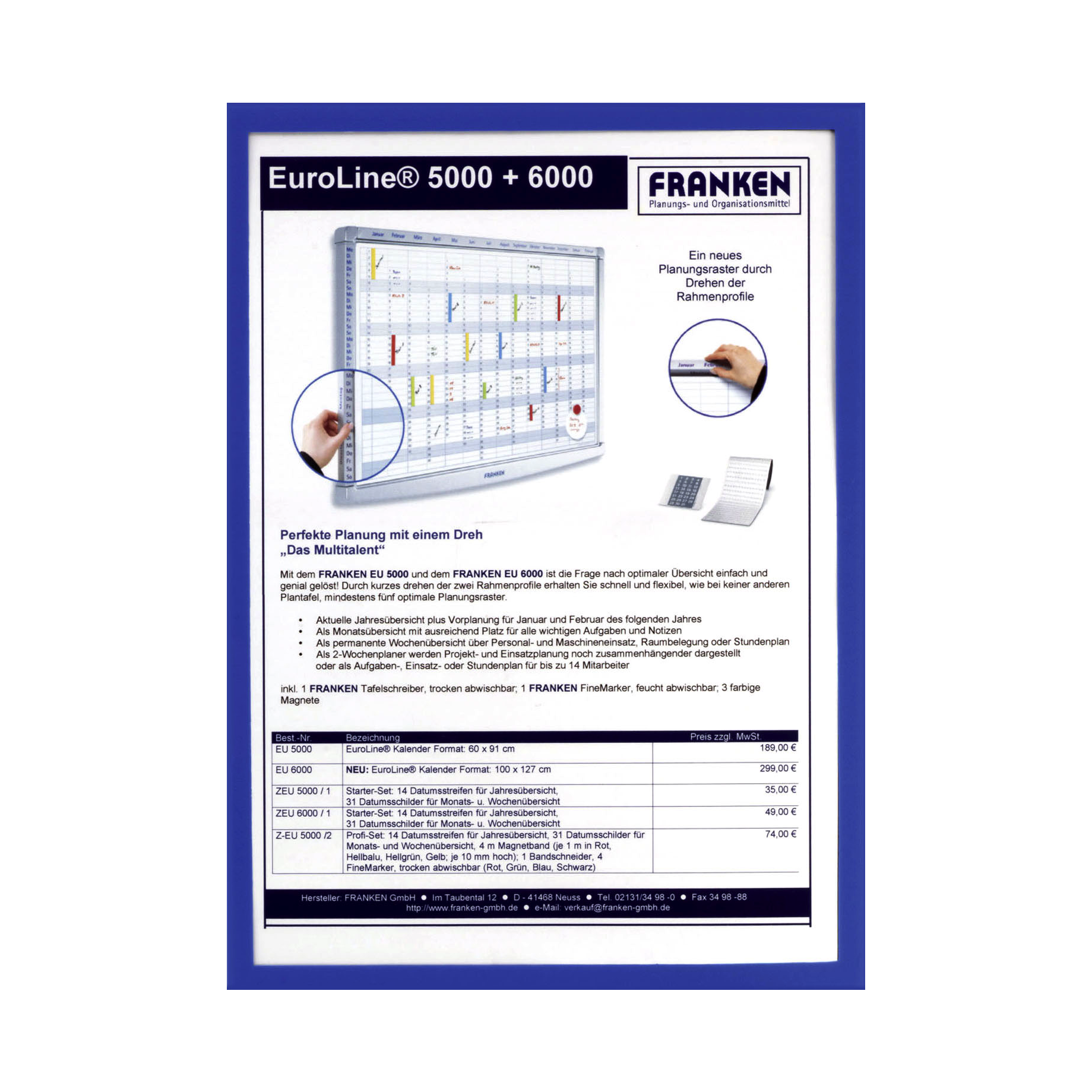 FRANKEN Dokumentenhalter Frame It X-tra!Line