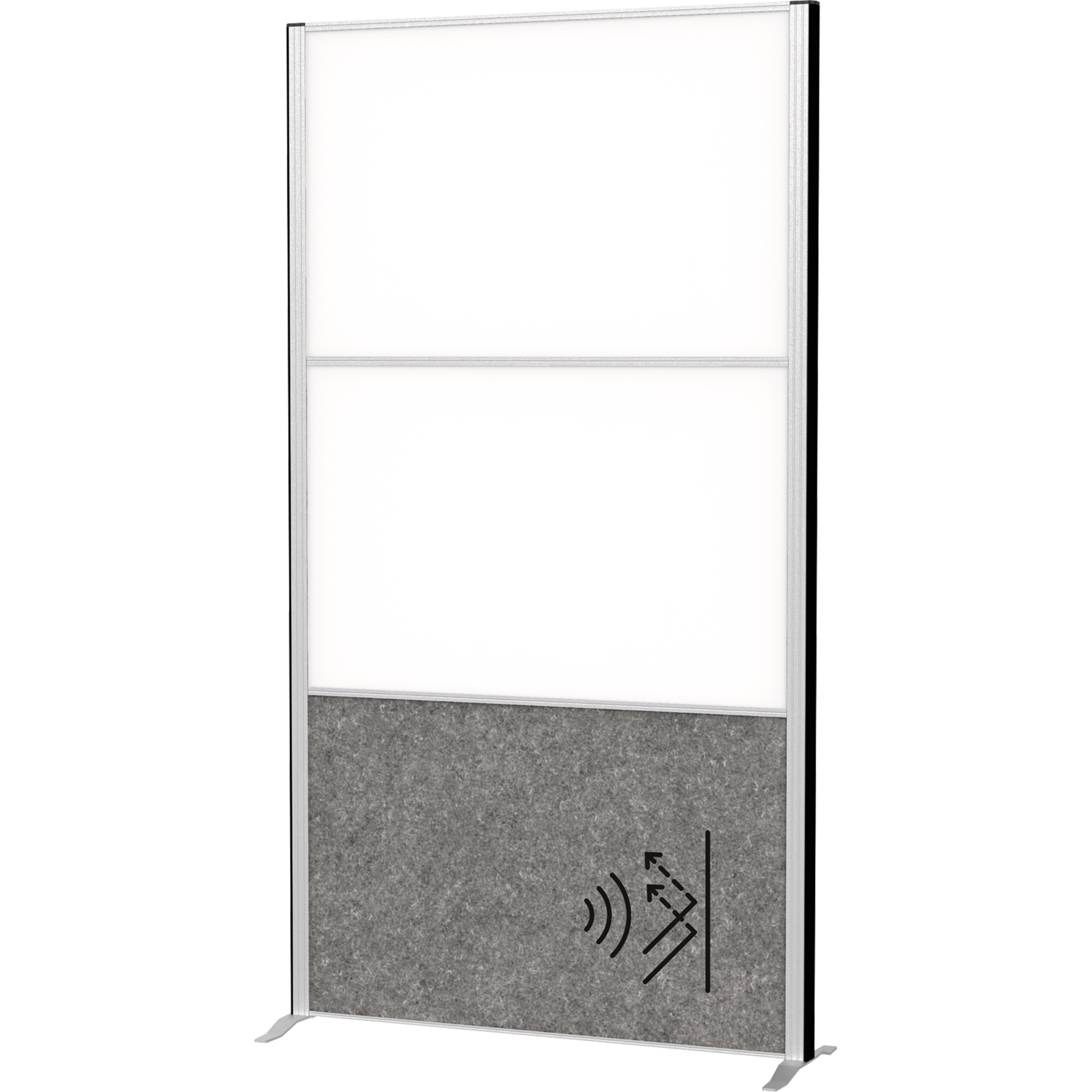 Stellwandsystem MAULconnecto, 2x Whiteboard, 1x Akustik