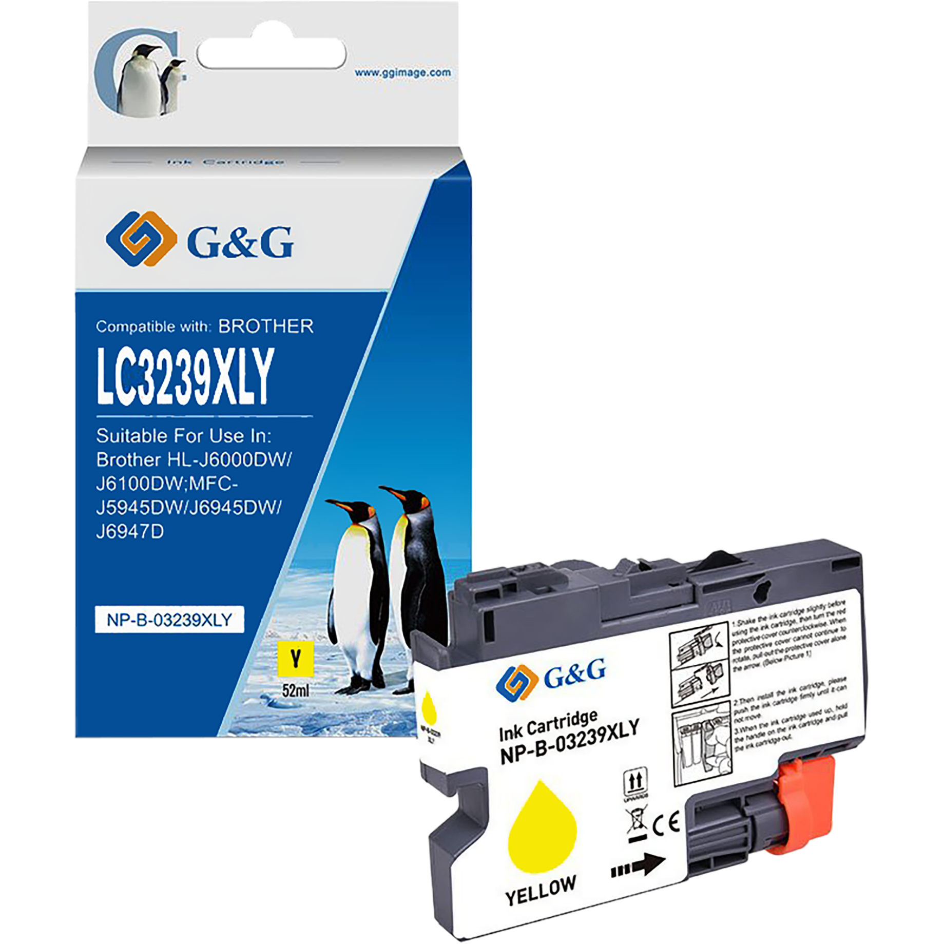 Inkjetpatrone kompatibel zu Brother LC-3239XL