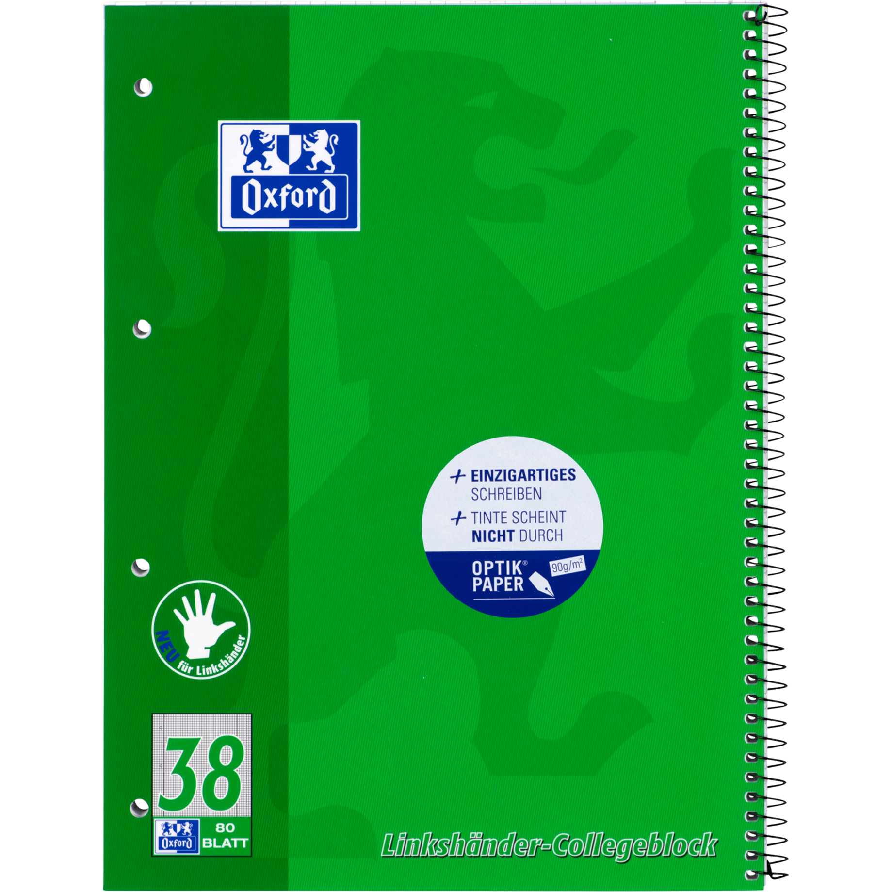 Collegeblock für Linkshänder