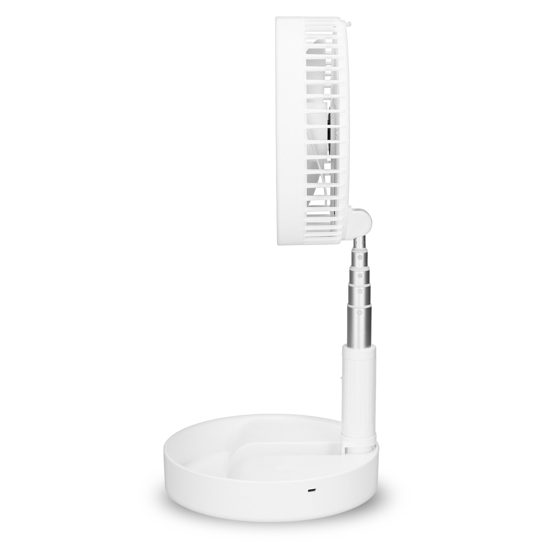 Ventilator, Tischventilator, USB betrieben, Verstellbarer Hals, Weiß