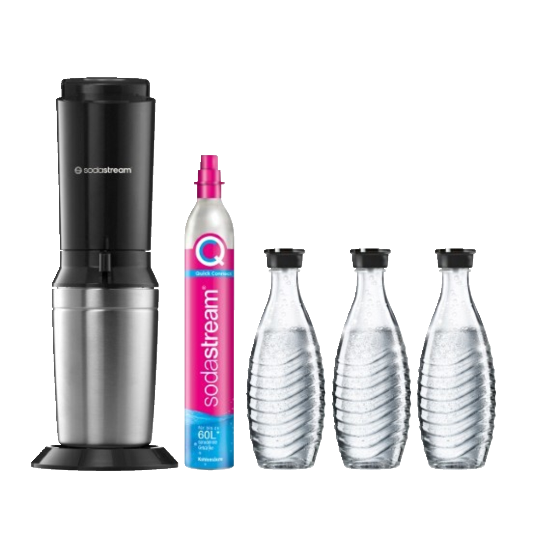 Mixer, Sodastream, Schwarz, Kohlensäure, Flaschen-Kit