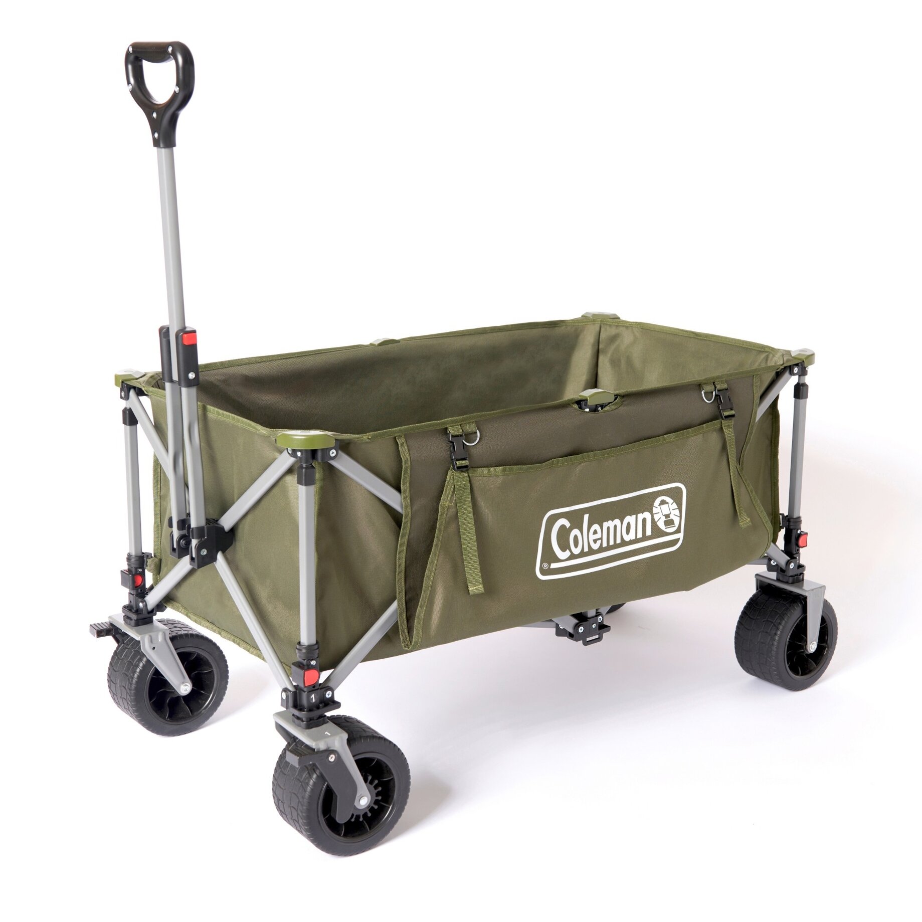 faltbarer wagon, Campingwagen, olivegrün, zusammenklappbar, Coleman