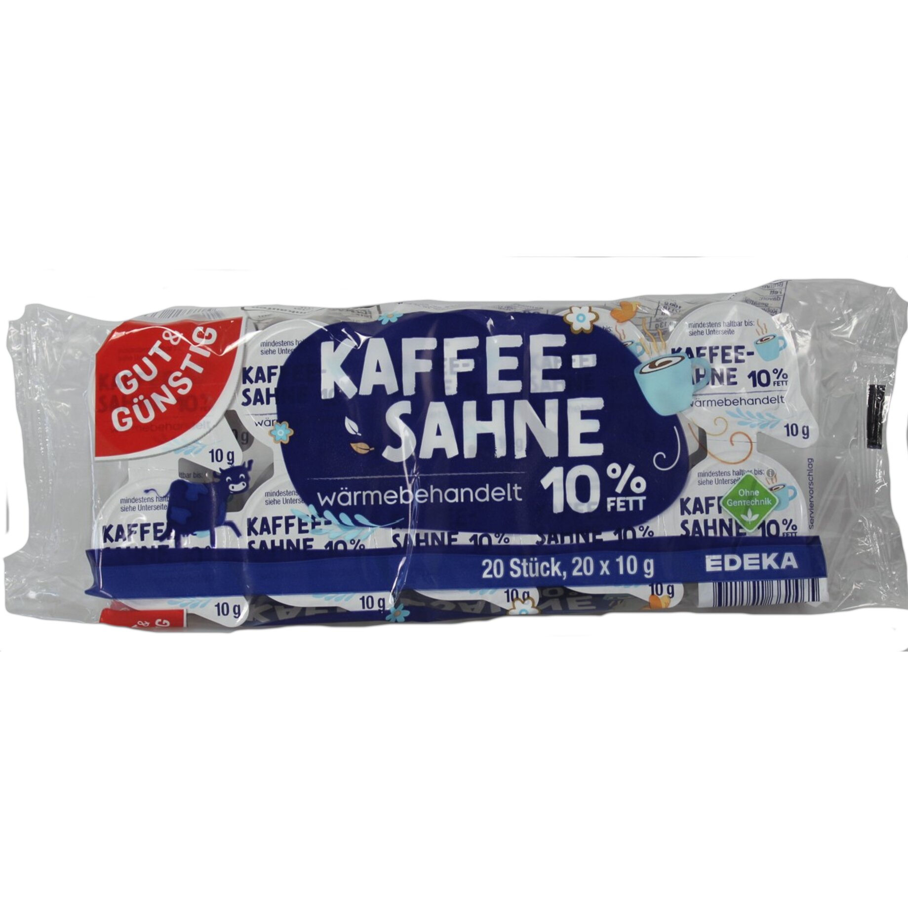Gut & günstig Kaffeesahne 10% 20x10g