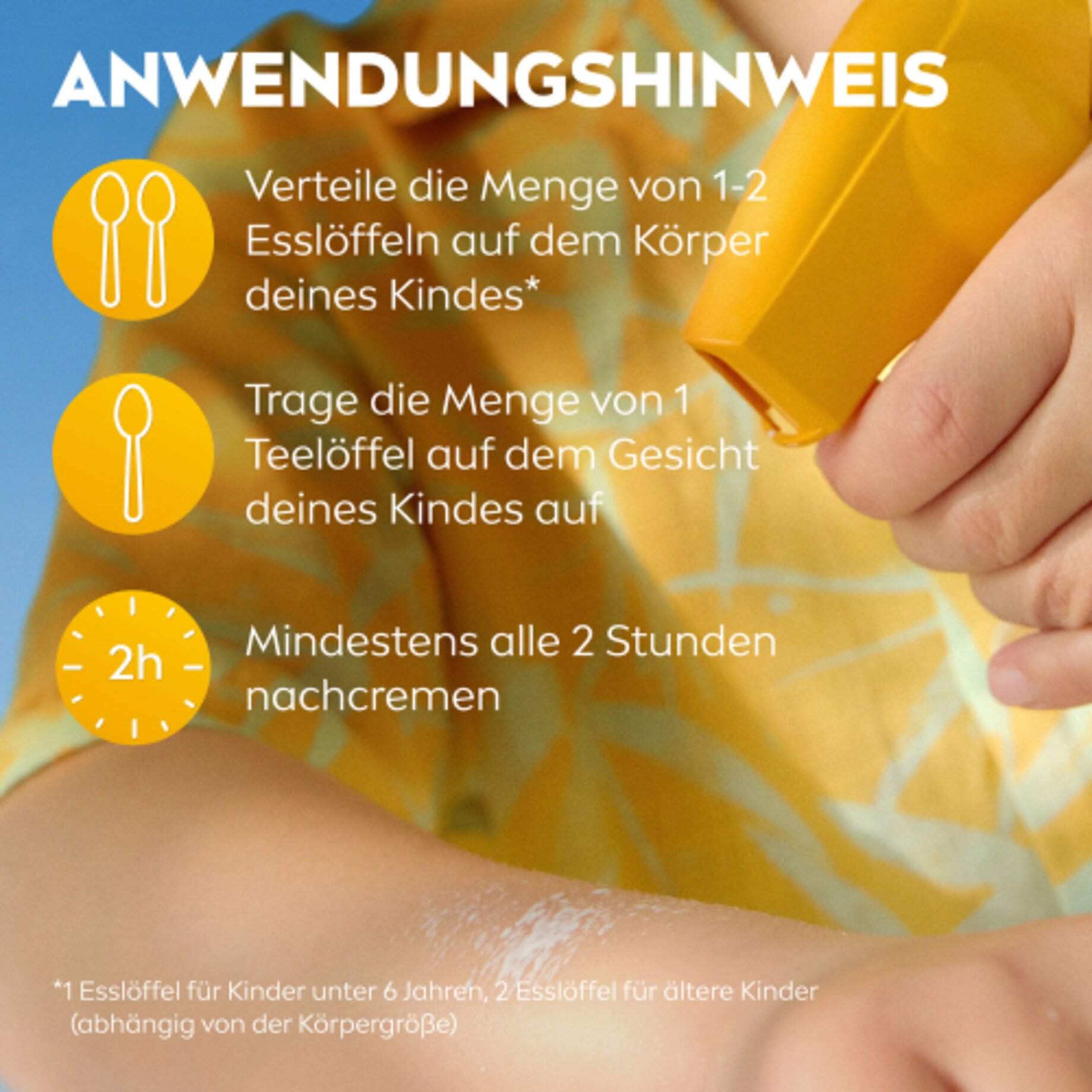 Werbung, Plakat, Sonnencreme, Baby, Person