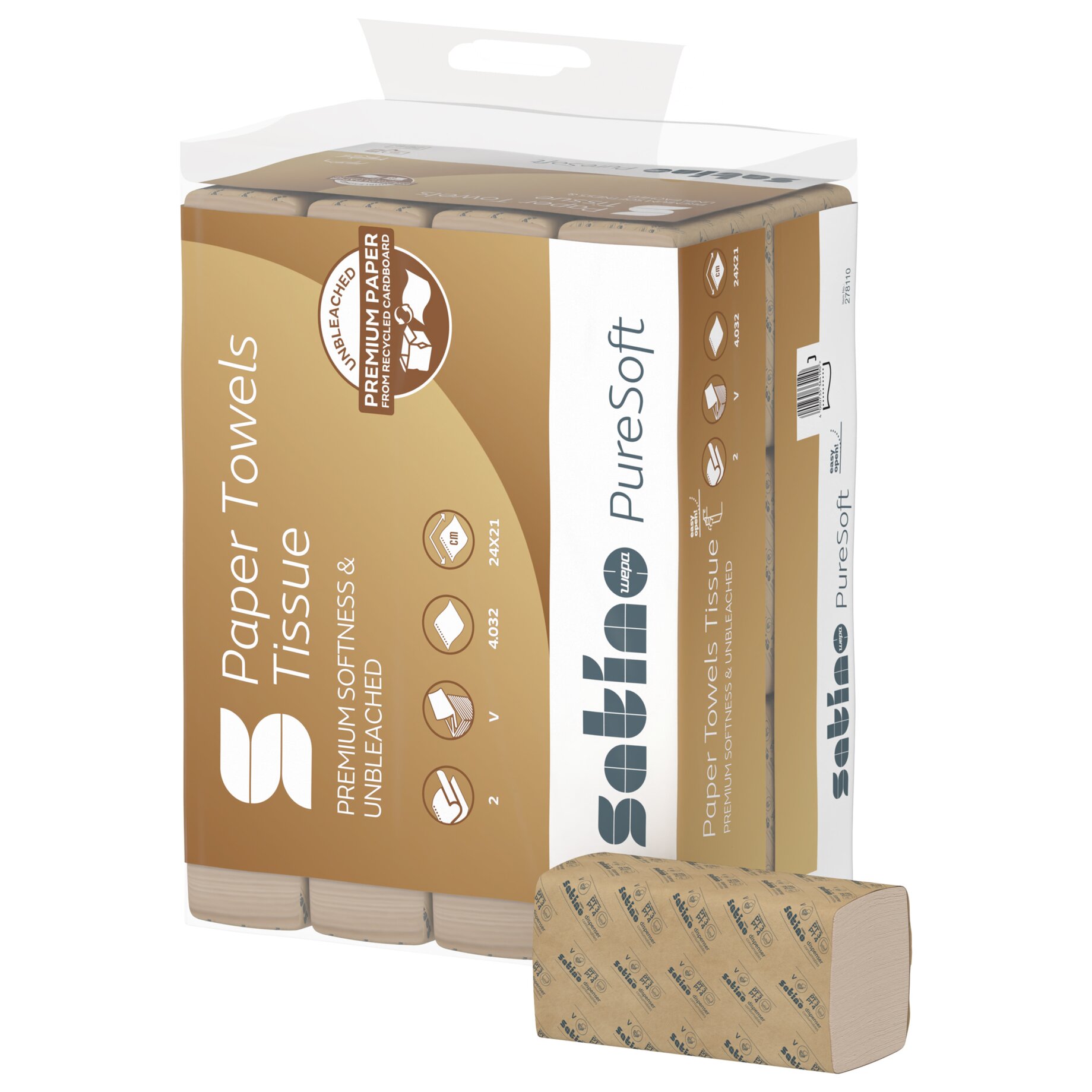 Satino Papierhandtuch PureSoft 2lg 12x336Bl