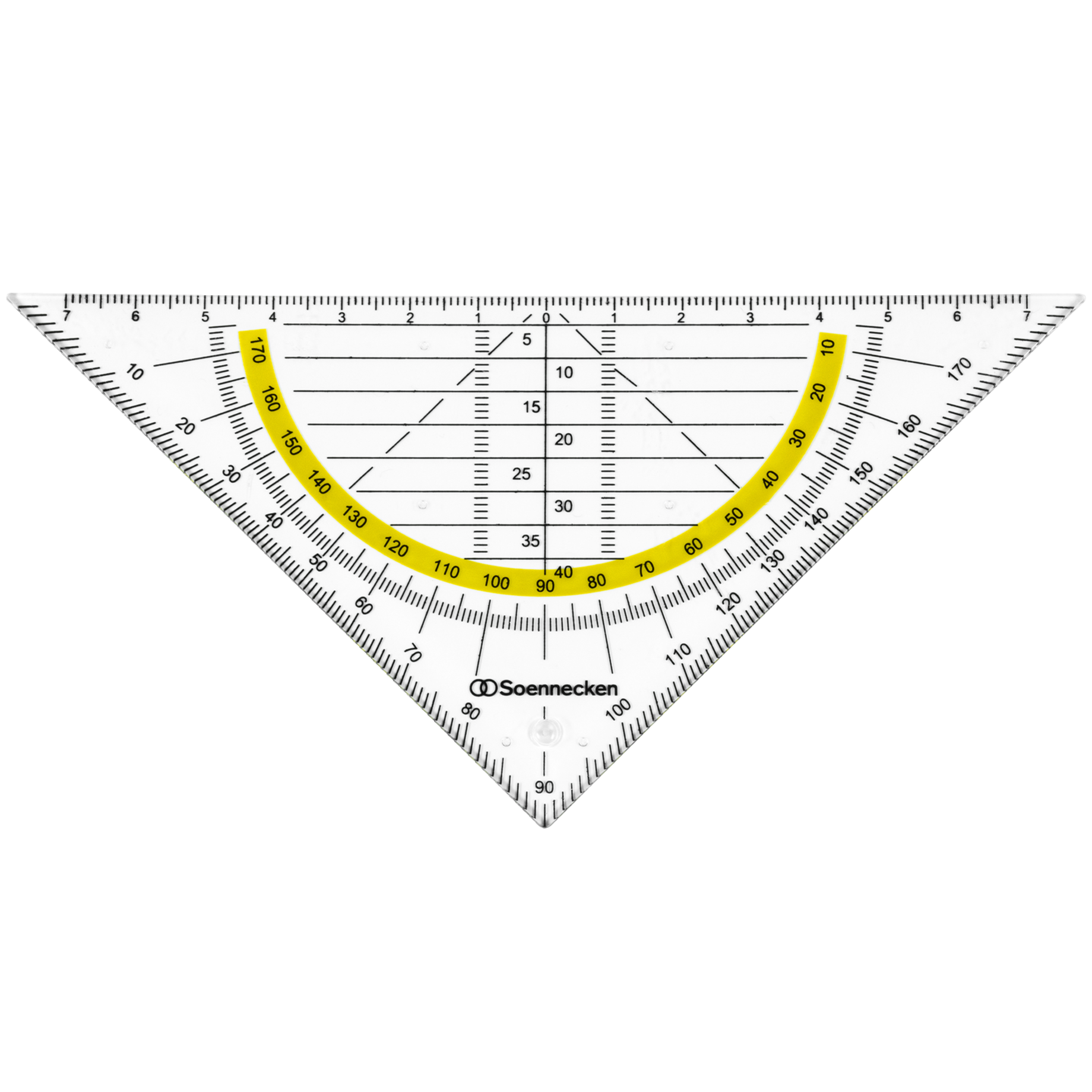 Soennecken Geometriedreieck Kunststoff rauchgrau