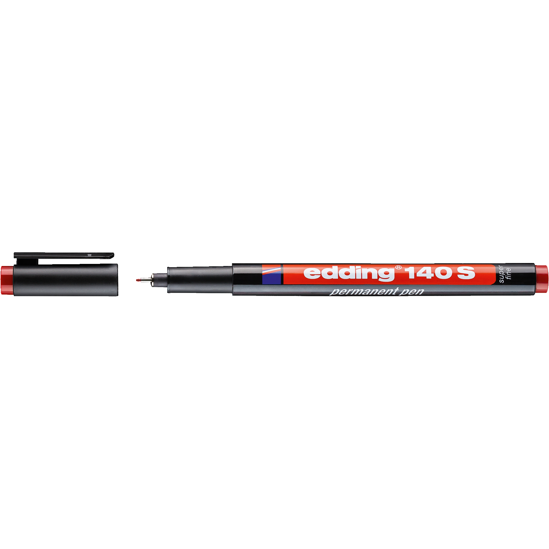 Permanentstift, Edding 140S, Marker, roter Tintenstift, Glättspitze