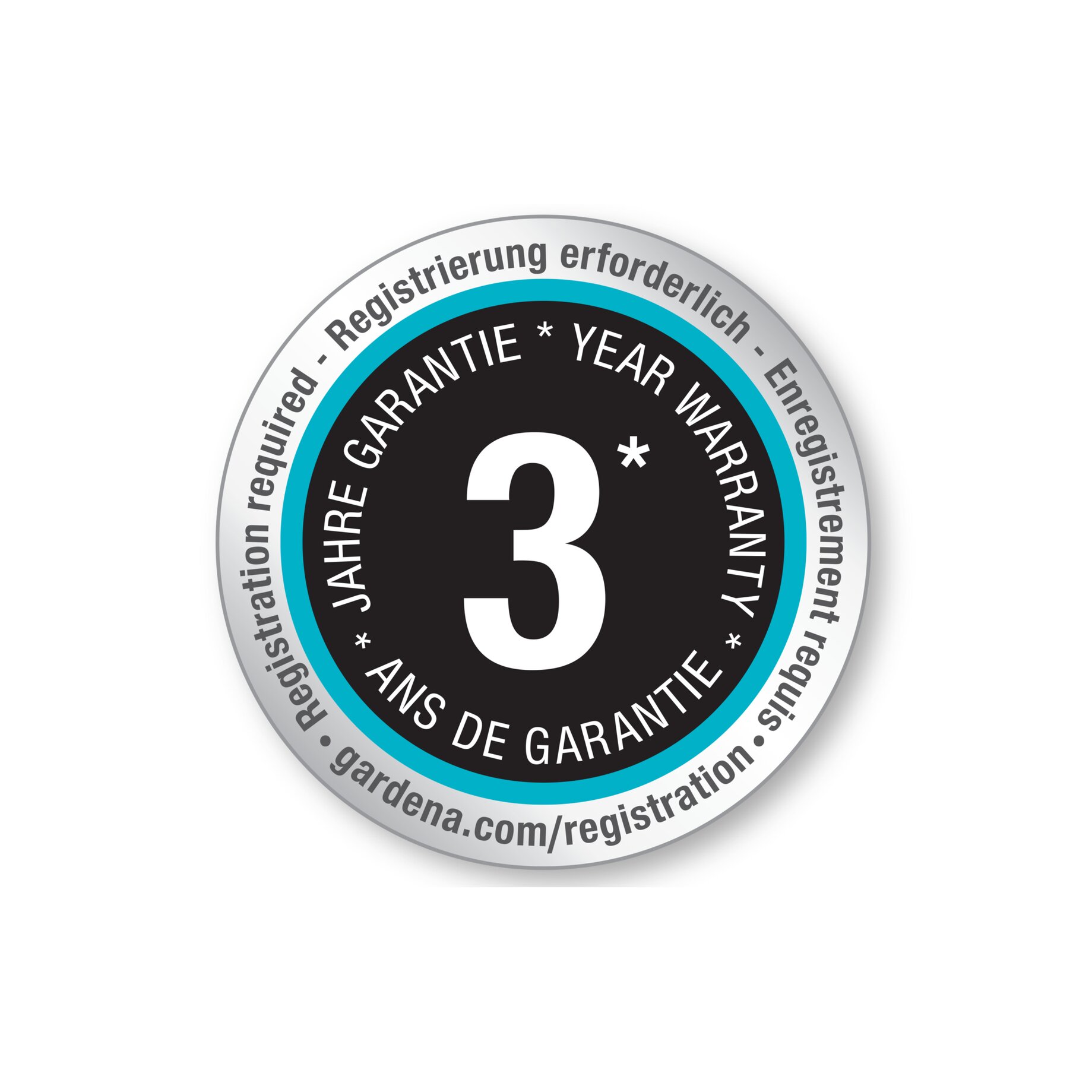 Symbol, 3 Jahre Garantie, Garantie, Sticker, Rund, Badge